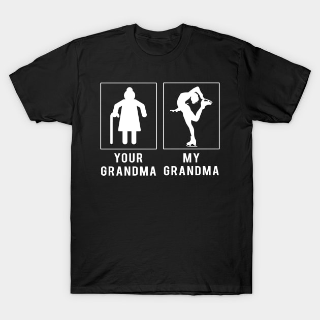 ice skating your grandma my grandma tee for your grandson granddaughter T-Shirt by MKGift